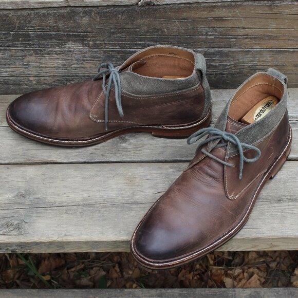 Cole Haan Brown Oiled Leather and Gray Suede Chukka, Men's 10.5 M, EUC - Picture 13 of 13